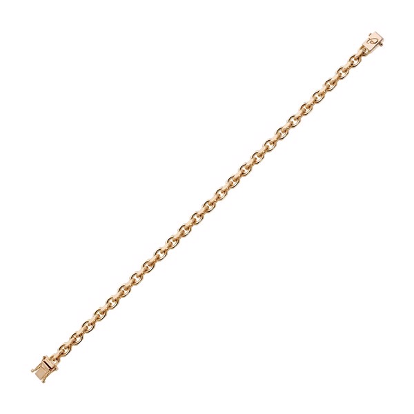 Anker facet halskæde i 18 karat guld - 4,8 mm bred, 45 cm lang | Svedbom